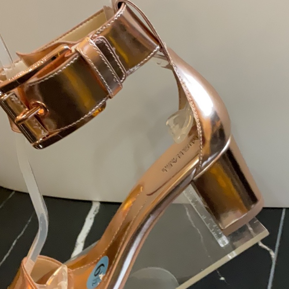 Michael Kors Rose Gold Heels Elegant Sandals - Picture 7 of 8